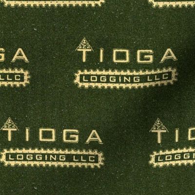 Tioga Logging Tiled Logo Matchbook Green + White