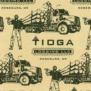 Tioga Logging Truck Matchbook White