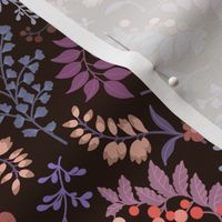 Ditsy Floral - Autumn Colours/Pink/Purple/Coral/Berry