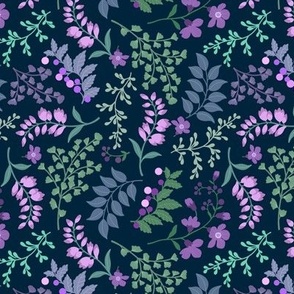 Ditsy Floral - Navy Blue