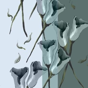 Medium Calla Lilies Blue Sage