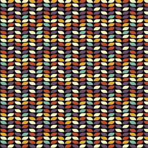 Geometric Pattern: Leaf: Midmodnana Black (small version)