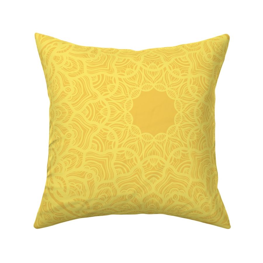 No Ai - Yellow Lacy Mandala