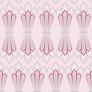 Art Deco Fan Flower Arrow Viva Magenta Pink 