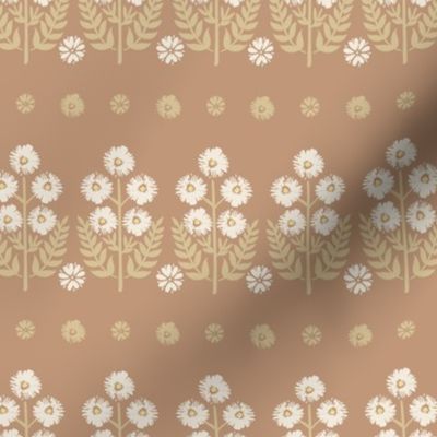 Striped motifs dandelion_BROWN-LARGE
