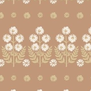Striped motifs dandelion_BROWN-LARGE