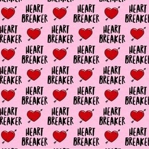 (3/4" scale)  heart breaker - heart & arrow valentines - pink - C22