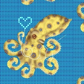 Cross stitch ringed octopus