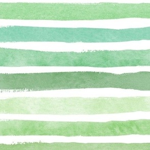 Watercolor Stripes - Grass - Large
