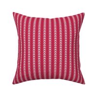 Angles Ticking Stripe - White Viva Magenta