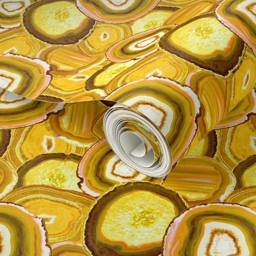 Geode Slices No.1 in Citrine Yellow