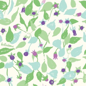 Belladonna - lavender and green (large scale)