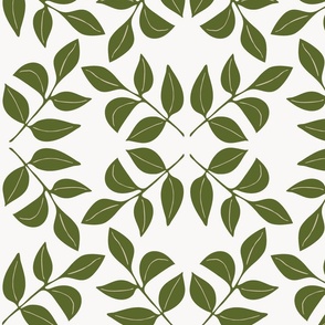 Calliope Trellis - 1582 jumbo - Evergreen on Sheer Veil