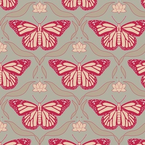 Viva Magenta Butterfly tile-02