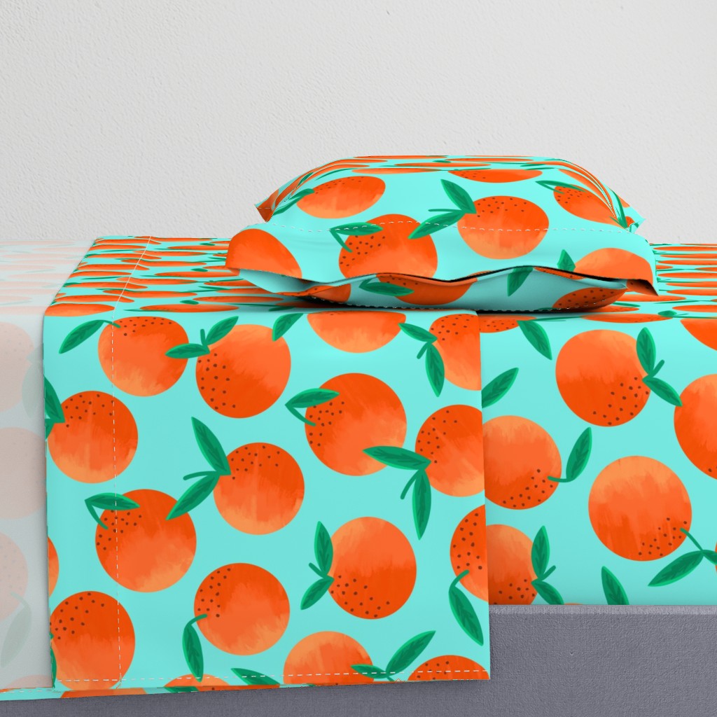 Clementines on Aqua