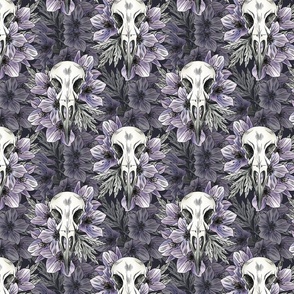 Purple Hellebore Bird Skulls