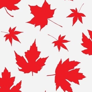 Canada Day Maple Leaf Pattern in Red and White