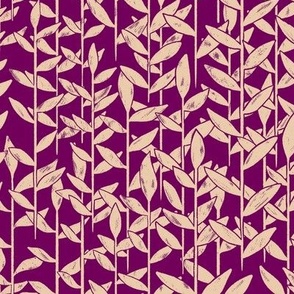 leafy vines - purple - medium