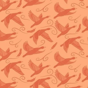 flying geese salmon 6 inch (24 inch wallpaper)