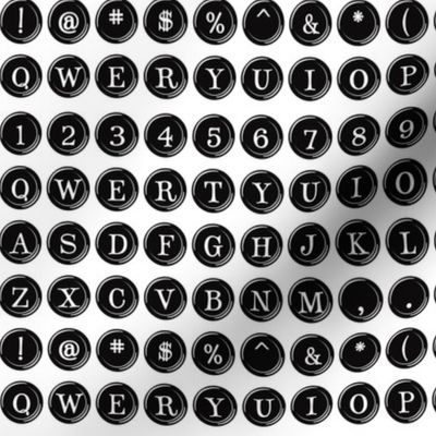 Typewriter Overnighter (small black keys)