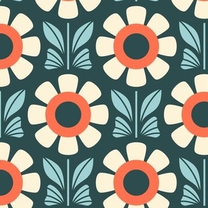 2521 E Medium - retro daisies