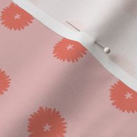 Coral and Peach Floral Polka Dot Accent - Happy Summer by Makewells