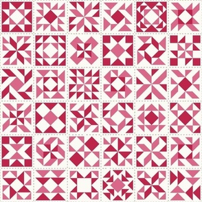 Quilting Blocks Patchwork - Medium Scale - Viva Magenta bb2649 Pink Valentines Day