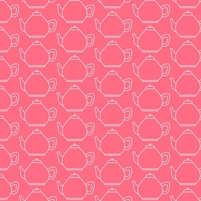 Vertical Pink Teapots Pattern 