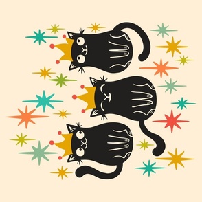 We Three Cats - Funny Christmas Black Cat Pun