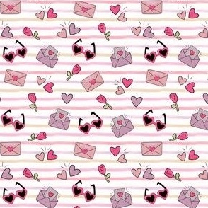 small cute valentines - stripe