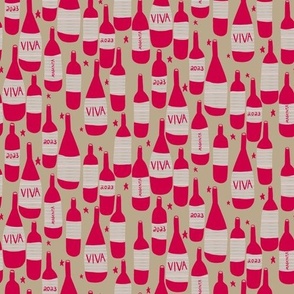 Viva Magenta Wine Bottles - Small