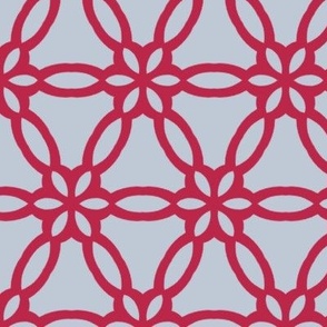  Viva Magenta chain flower motif bright knots macrame