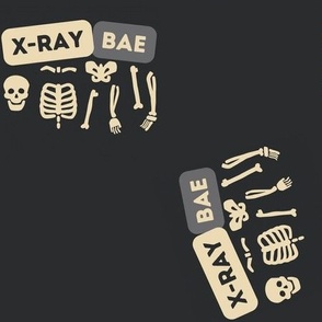 Larger Print X-Ray Bae Cute Skeleton Bones Print