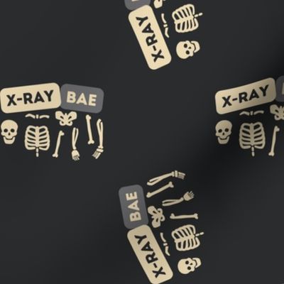 Small Print X-Ray Bae Cute Skeleton Bones 