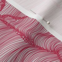 Viva Magenta and Gray Lilac Minimalist Ocean Waves Print
