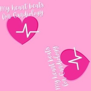 My Heart Beats for Cardiology Cute Pink Print