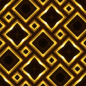 Yellow Bronz Squares geometric pattern