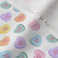  Sweet Candy Hearts on White Small