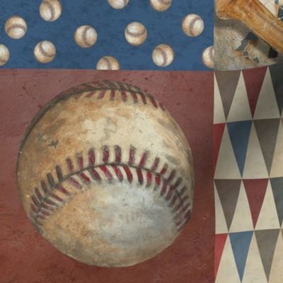 Baseball Cheater Quilt - Be the Ball Collection 6 x 6