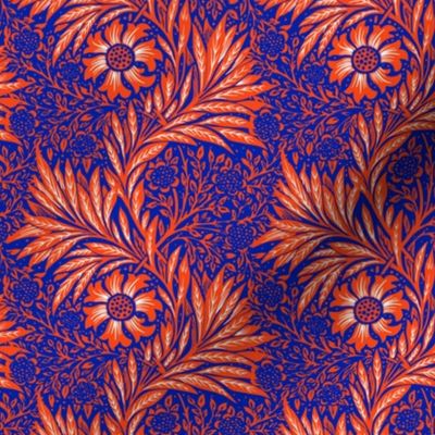1875 "Marigold" by William Morris - Florida colors - Orange and White on Blue