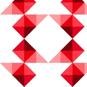 Red, Pink and White triangle 