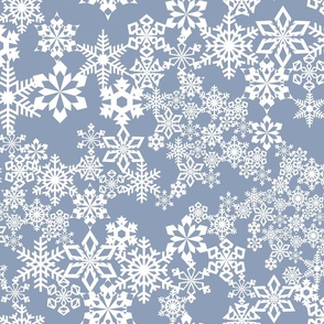 Snowflakes Blue Gray