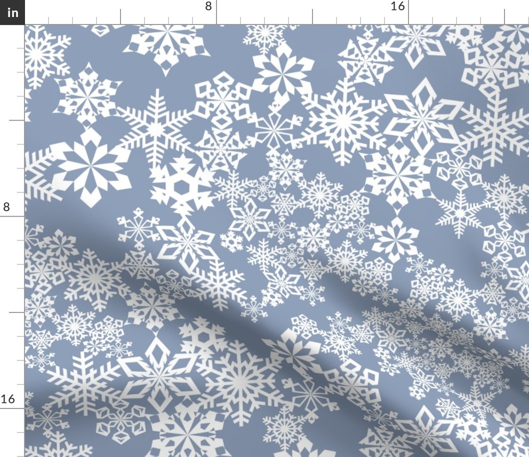 Snowflakes Blue Gray