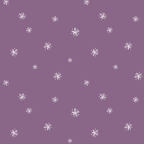 Purple Doodles Small Floral Accent