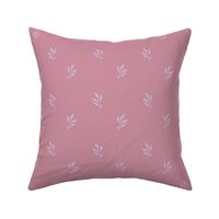 Pink Vines Accent - Mauve Hand drawn leaves