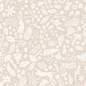 Enchanted Forest - tan / cream - large