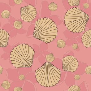 Pink Seashell floral 