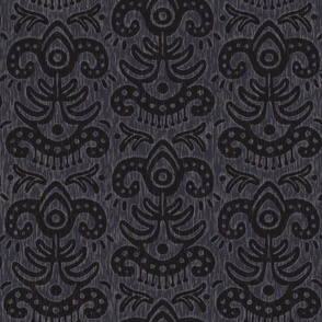 Ethnic tribal pattern. Charcoal. Large
