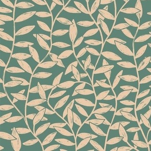 vintage vines - gray blue - medium