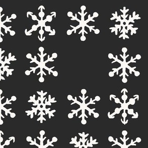 Snowflakes - Dark - Medium Scale